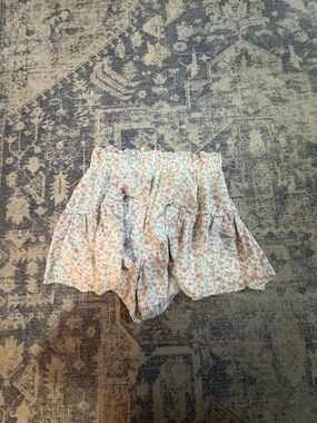 Aeropostale Girls Floral Ruffle Skort - Pink & Green